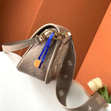  crossbody bag close-up of hardware and finish