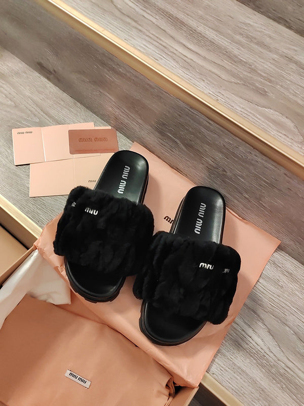 Close-up of Miu Miu shoes craftsmanship