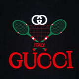Flat lay presentation of Gucci luxury clothing with contemporary cut