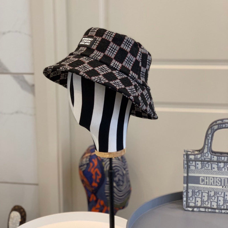 Close-up detail view of Burberry unisex cap