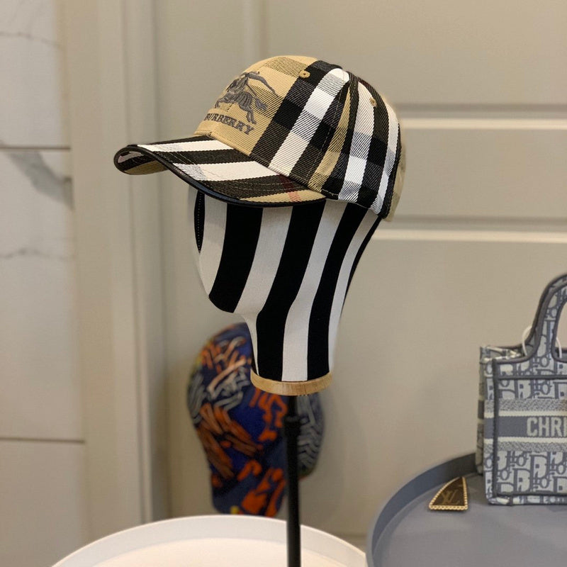 Close-up detail view of Burberry unisex cap