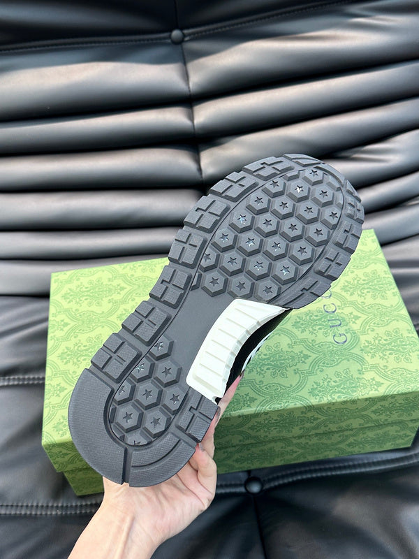 Gucci sneakers detailed view showing premium designer craftsmanship