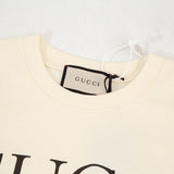 Close-up detail shot of Gucci luxury clothing with everyday silhouette