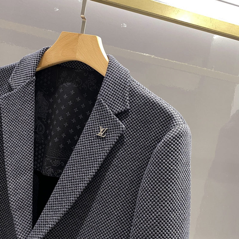 Full styled look of Louis Vuitton luxury clothing with relaxed-fit cut