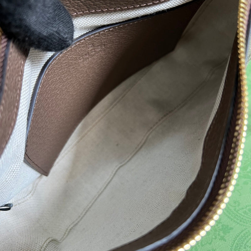 Side view of chic structured handbag