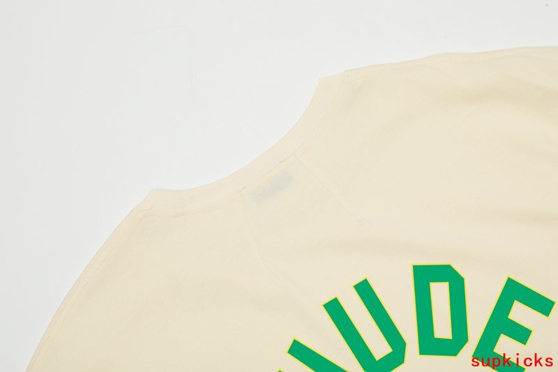 Back view of Rhude luxury clothing with signature branding