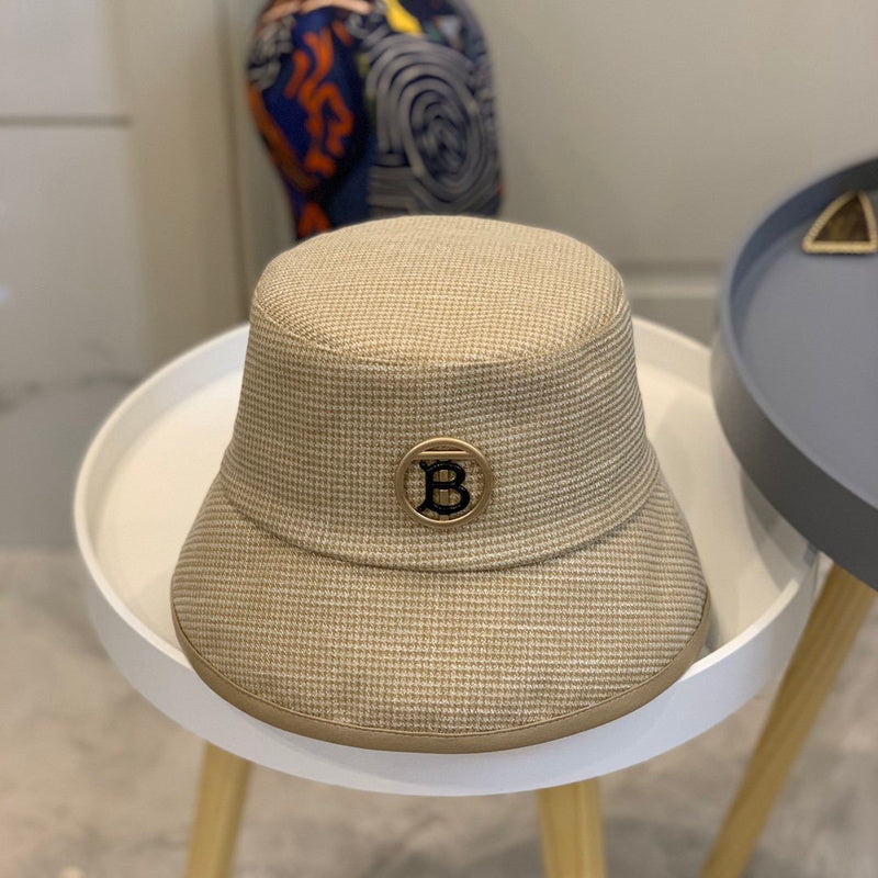 Close-up detail view of Burberry unisex cap