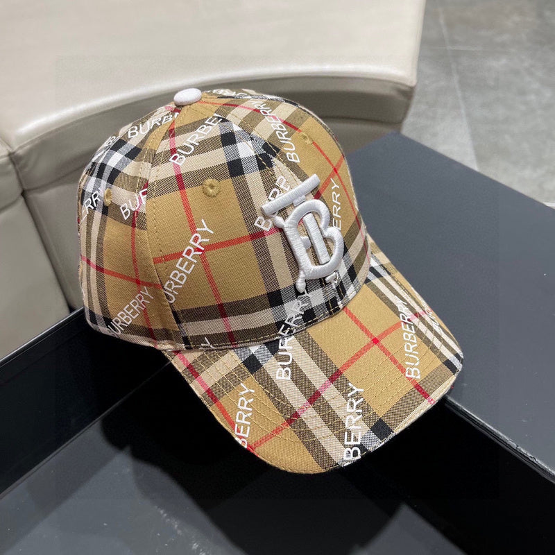 Close-up detail view of Burberry unisex cap