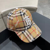 Close-up detail view of Burberry unisex cap