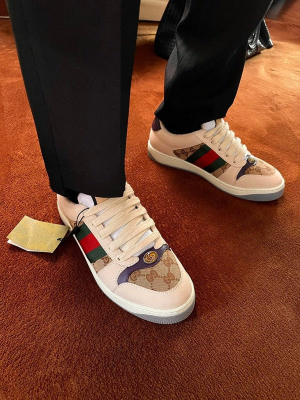 Gucci all-black luxury sneakers view 7 retro runner design