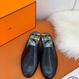 Hermes shoes Style 394 - texture and material detail