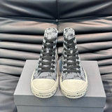 Balenciaga White Ankle Boots - Side Profile View
