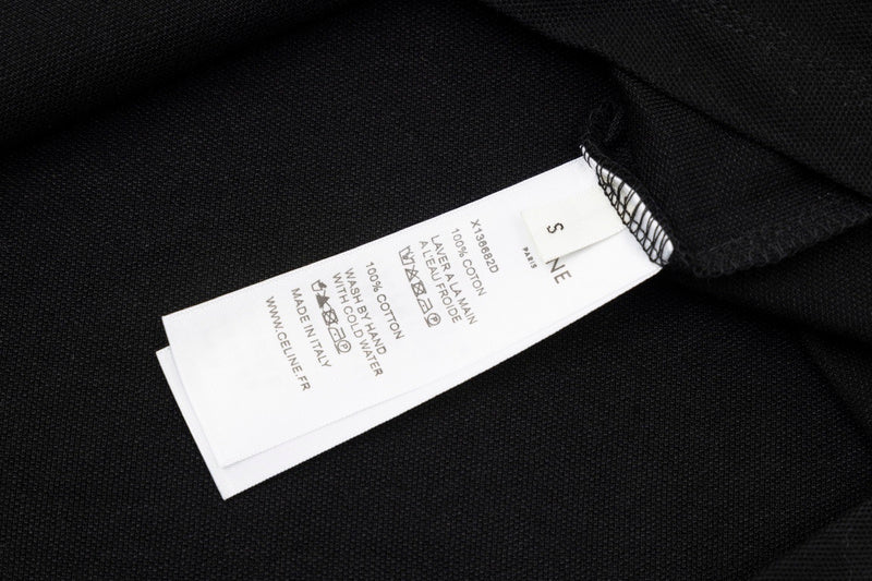 Close-up detail shot of Polo cotton polo shirt with logo-detail design