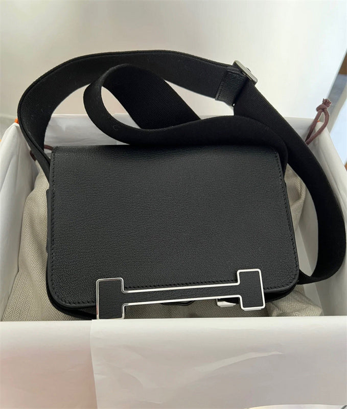 Side view of sophisticated structured handbag