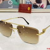 Close-up detail view of Cartier unisex sunglasses