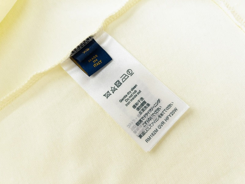 Side profile of Louis Vuitton cotton t-shirt with monogram-inspired silhouette