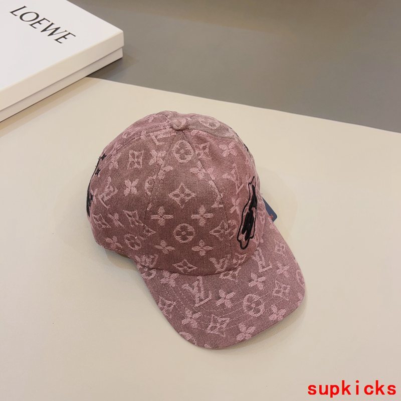 Close-up detail view of Louis Vuitton unisex cap