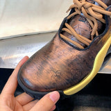 Close-up of Louis Vuitton shoes craftsmanship