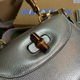 Back view of refined sleek women's handbag – women's luxury handbag