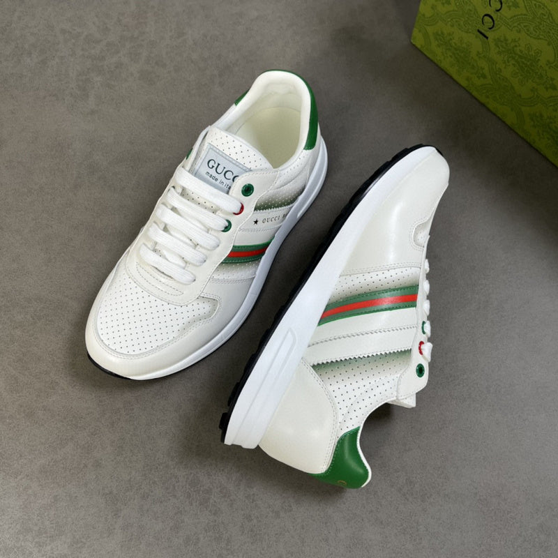 Gucci muted earth tones luxury sneakers view 5 heritage-inspired look