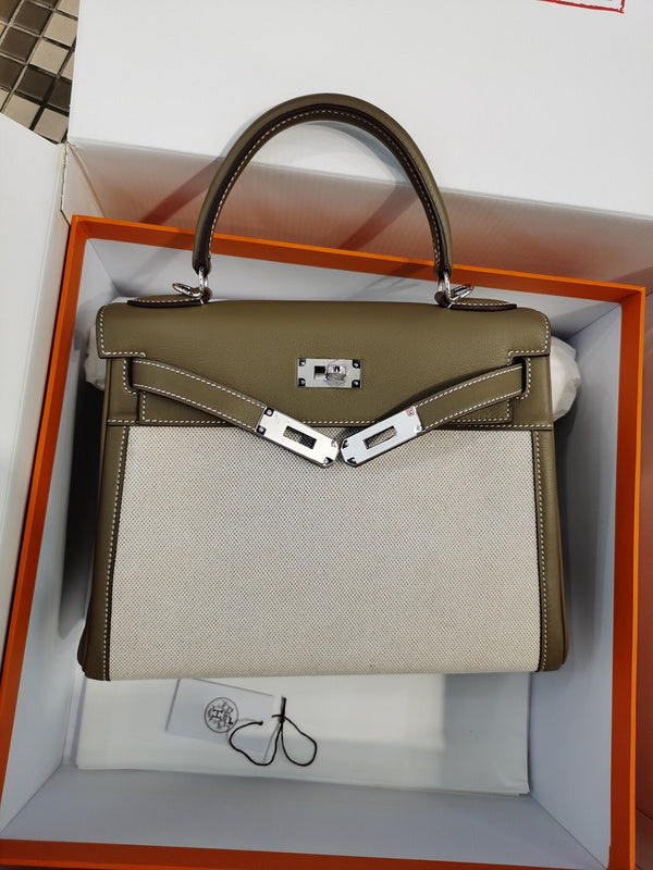 Side view of modernist structured handbag