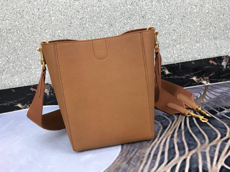 Back view of structured statement women's handbag – women's designer-style accessory