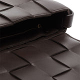 Close-up of Bottega Veneta shoulder bags hardware and fine stitching