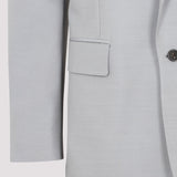 Close-up of Alexander McQueen jackets hardware and fine stitching