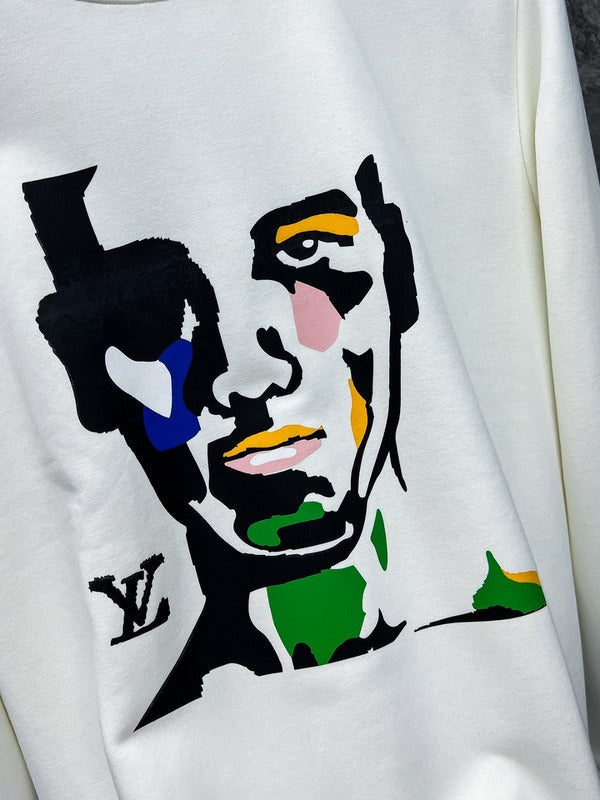 Flat lay presentation of Louis Vuitton luxury clothing with tailored silhouette