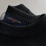 Front view of Louis Vuitton luxury clothing with signature branding