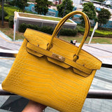 Close-up detail of poised bag design