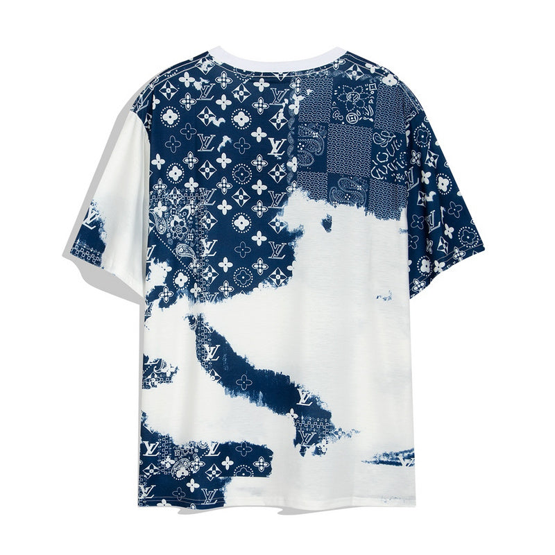 Side profile of Louis Vuitton cotton t-shirt with runway-inspired design