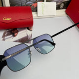 Close-up detail view of Cartier unisex sunglasses