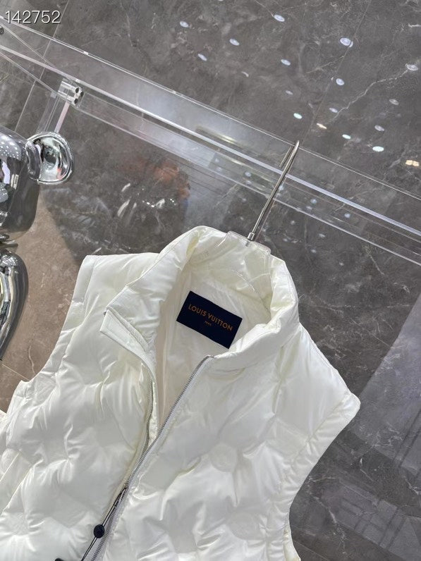 Close-up detail shot of Louis Vuitton luxury clothing with streetwear-inspired cut