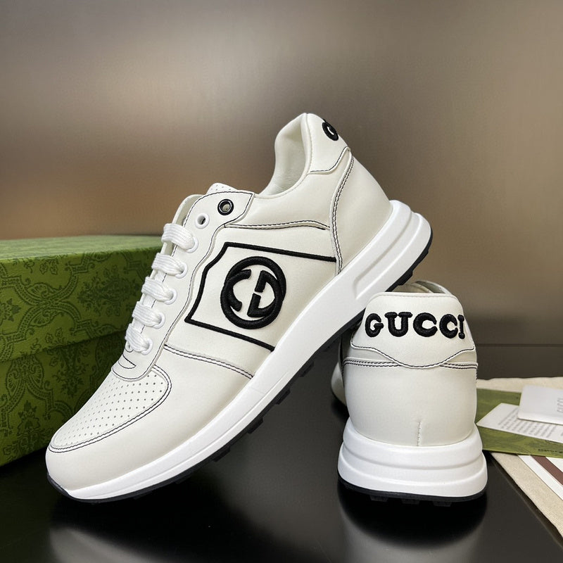 Gucci clean off-white luxury sneakers view 5 premium leather build