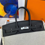 Side view of everyday-ready structured handbag