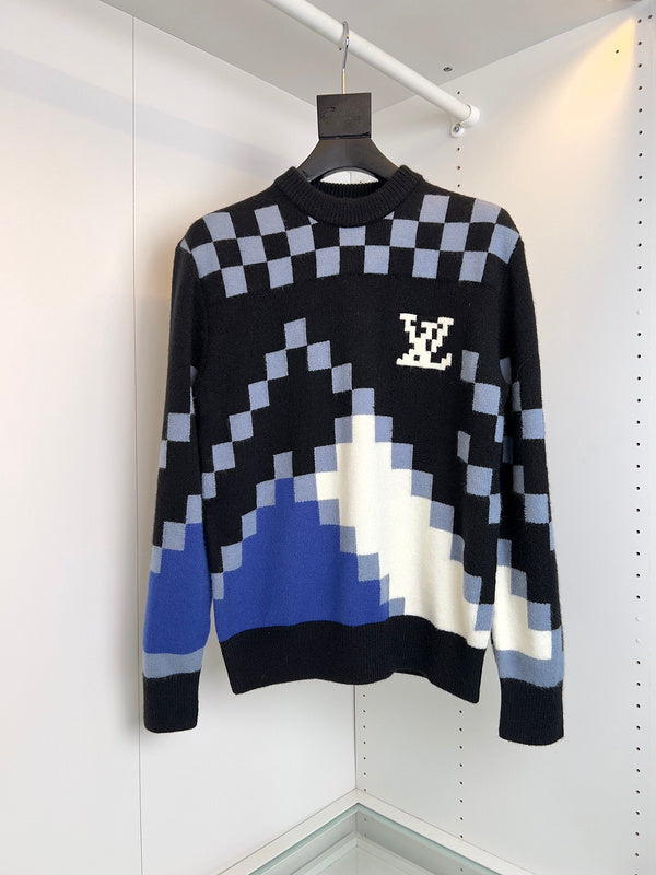 Back view of Louis Vuitton luxury clothing with contemporary cut