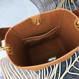 Side profile of structured statement women's handbag – women's designer-style accessory