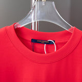 Close-up detail shot of Louis Vuitton cotton t-shirt with relaxed-fit cut