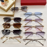 Close-up detail view of Cartier unisex sunglasses