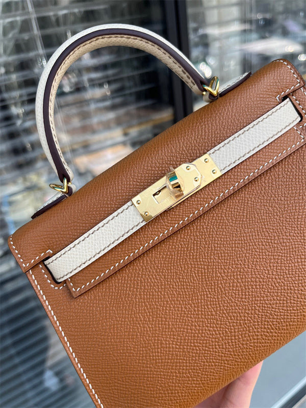 Close-up detail of poised bag design