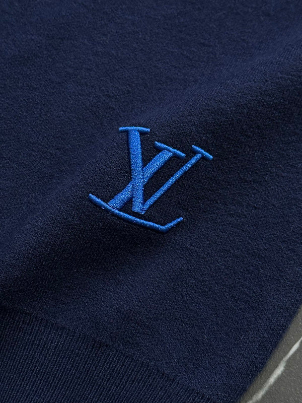 Front view of Louis Vuitton luxury clothing with contemporary cut