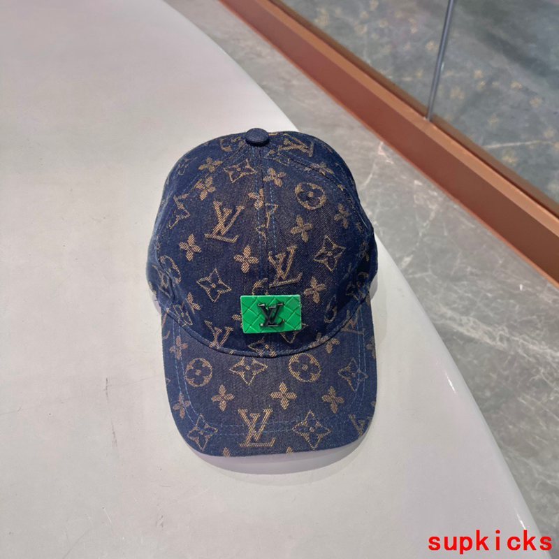 Close-up detail view of Louis Vuitton unisex cap