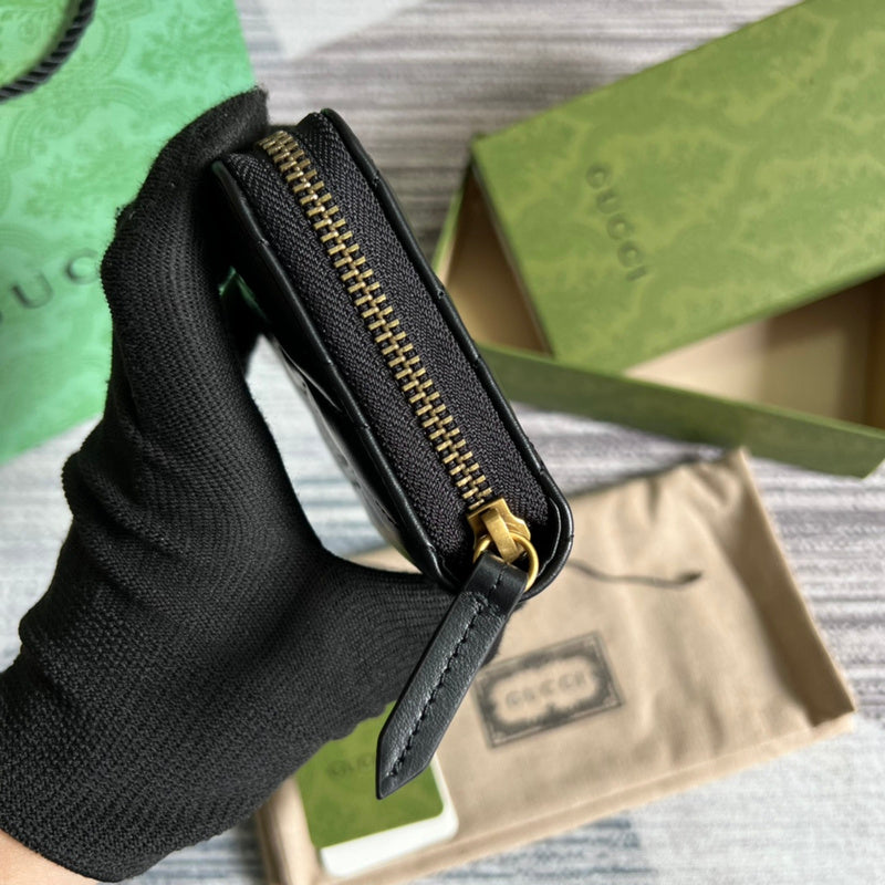Side view of sleek structured handbag