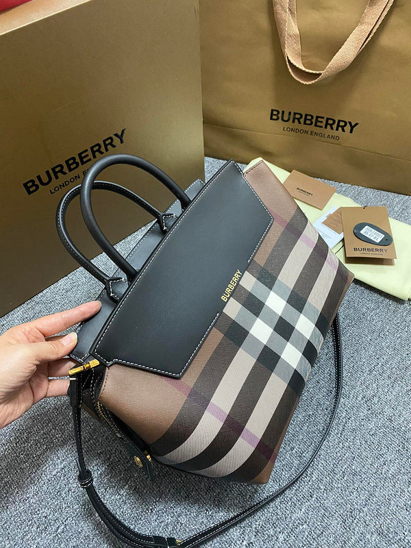 Elegant Premium PU Leather Handbag - Modern Structured Build | Women's Designer-Inspired Purse #1123 - back view (image 4) of designer-inspired handbag