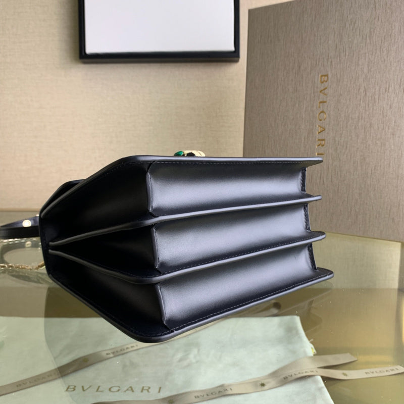 Bold Faux Leather Handbag - Polished Finish | Women's Statement Accessory #1693 - back view (image 4) of designer-inspired handbag