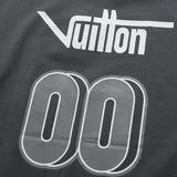 Full styled look of Louis Vuitton cotton t-shirt with logo-detail design