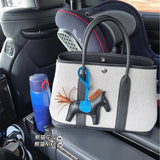 Side view of effortless structured handbag