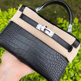 Close-up detail of refined bag design