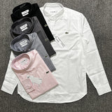 Full styled look of Lacoste luxury clothing with logo-detail design